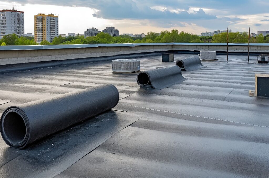 Flachdach Bitumenbahn Dachmaterial zur Abdichtung